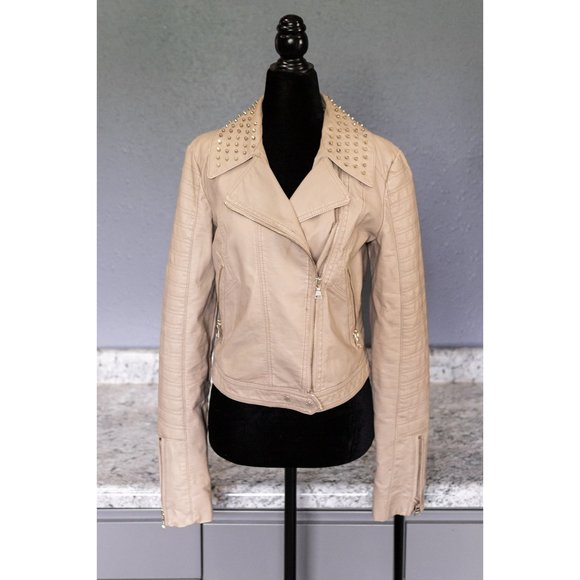 Express Jackets & Blazers - Express Faux Leather Jacket - Tan, Size M